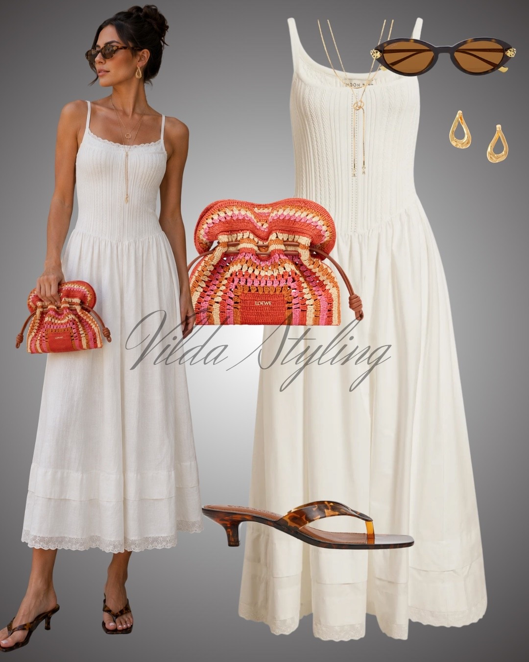 A timeless white dress styled with warm summer accessories for the perfect effortless look. ☀️🤍

#LTKsummer #LTKdresses #LTKstyletip