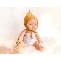 Doll Pixie Bonnet, Minikane Doll Clothes, Hat, Wool Bonnet For Baby Doll, Bonnet Fits Corolle Knitte | Etsy (US)