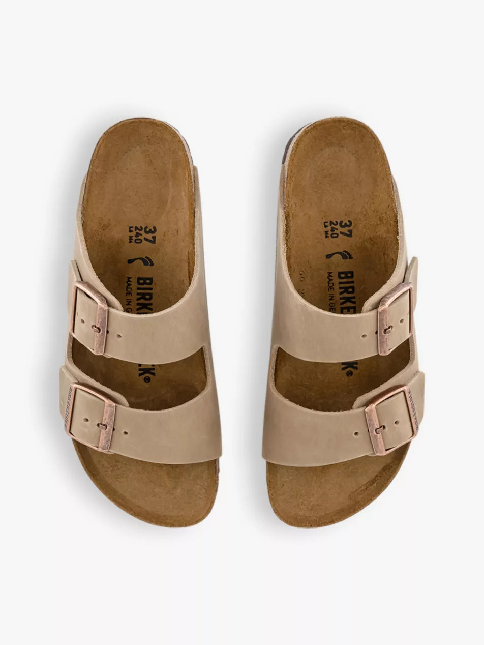 Arizona two-strap faux-leather sandals | Selfridges