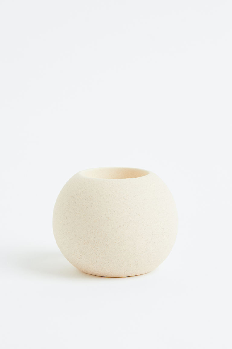 H & M - Stoneware tealight holder - White | H&M (UK, MY, IN, SG, PH, TW, HK)