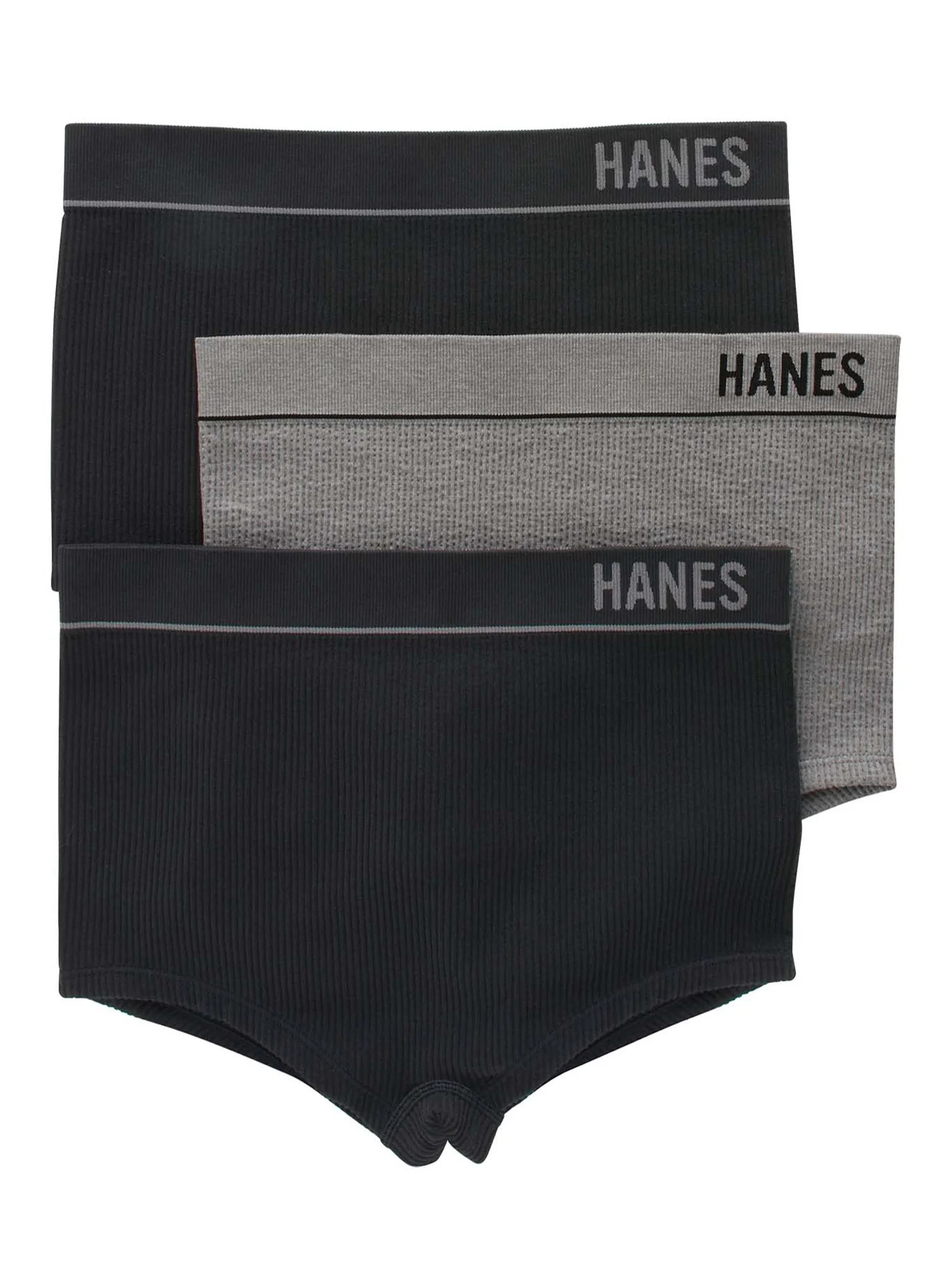 Hanes Classics Womens Seamless Retro Rib Boyfit , 3 Pack | Walmart (US)