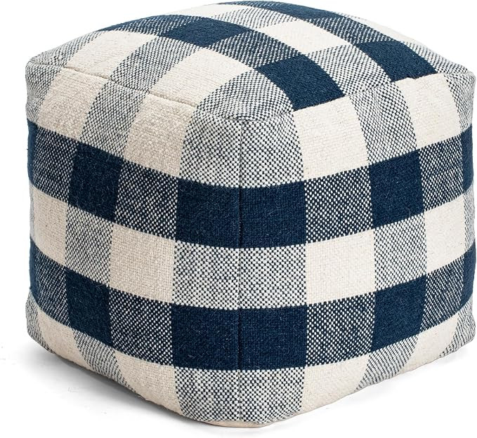 Anji Mountain 20" H x 20" W Handmade Pouf Ottoman for Living Room & Couch | Amazon (US)