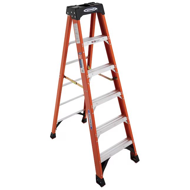 Werner  NXT1A Fiberglass 6-ft Type 1A- 300 lbs. Capacity Step Ladder | Lowe's