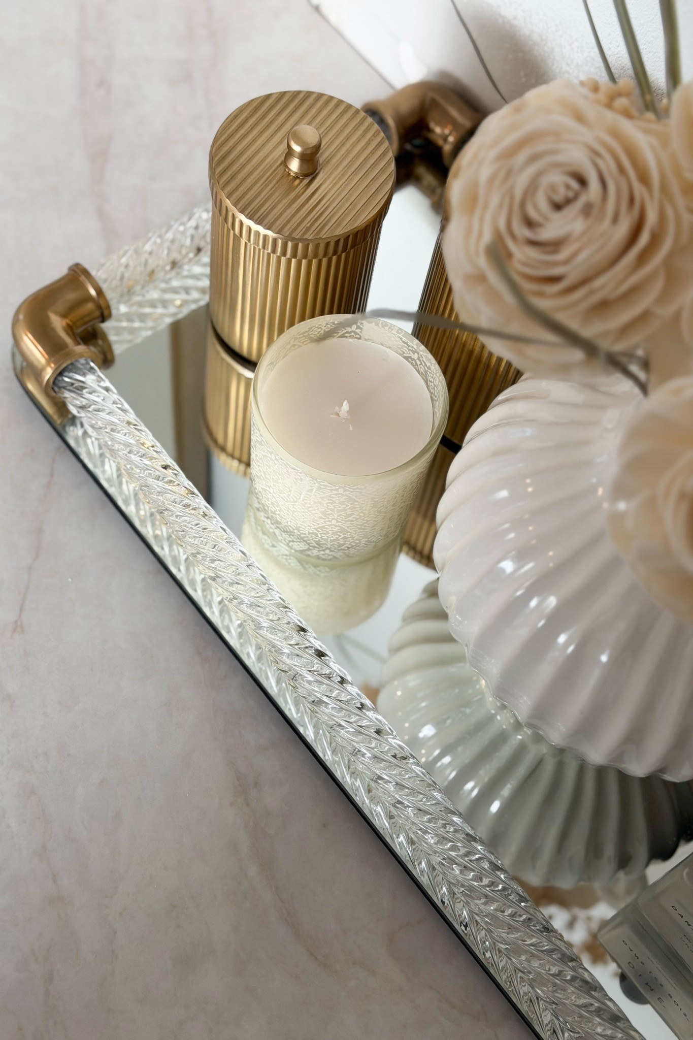 This glass vanity tray is such a beauty! The perfect piece for any bathroom styling

#LTKdayinmylife #LTKHome #LTKSeasonal