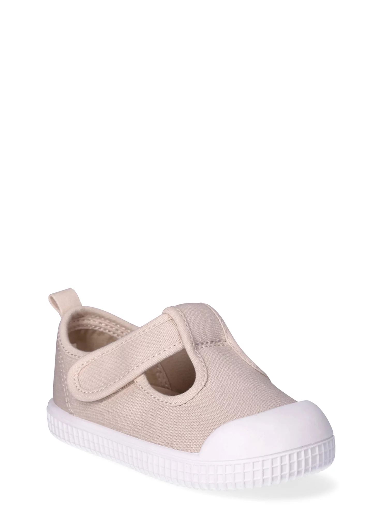 Wonder Nation Baby Girl T-Strap Bump Toe Shoes, Sizes 2-6 - Walmart.com | Walmart (US)