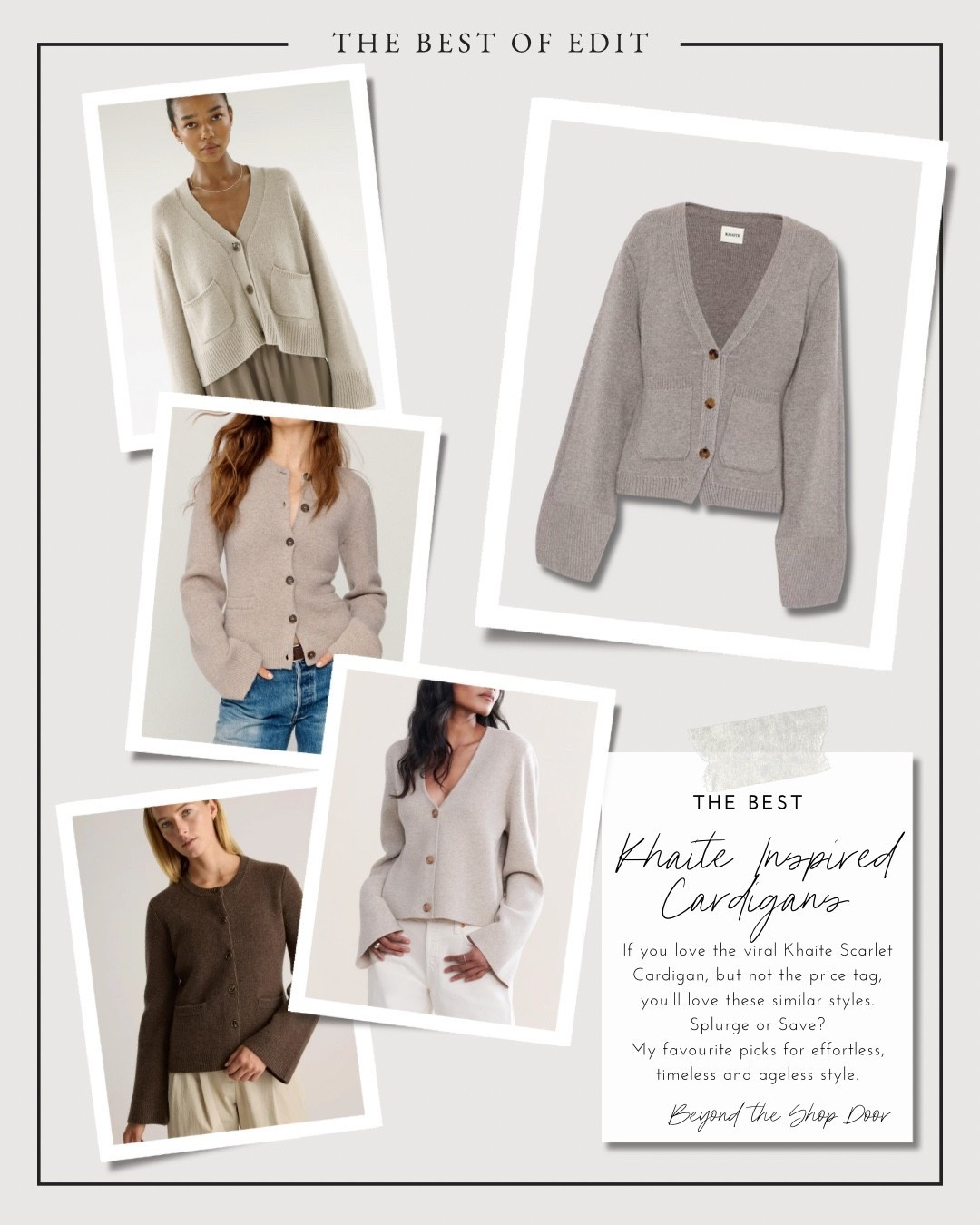 The Best Khaite Scarlet Cardigan Alternatives for Effortless, Timeless, Ageless Style

If you love the viral Khaite Scarlet Cardigan but not the splurge-worthy price tag, you’ll love these similar styles.

From soft cashmere blends to luxe wool knits, these pieces deliver the same understated elegance and warmth, at a fraction of the cost.