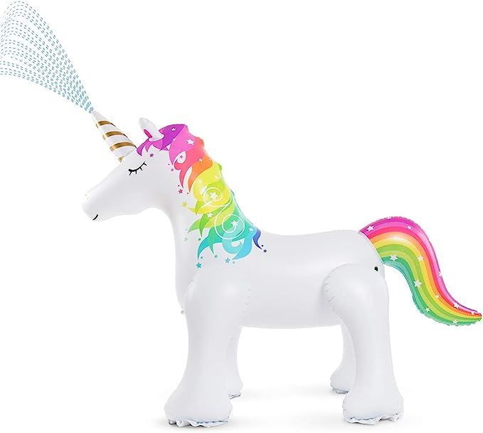 Jasonwell Unicorn Sprinkler Inflatable Unicorn Water Toys Outdoor Inflatable Ginormous Unicorn Ya... | Amazon (US)