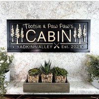 Custom Sign For Cabin Lake House Personalized Lodge Decor Lakehouse Signs Birthday Fathers Day Gift For Him Dad | Etsy (US)