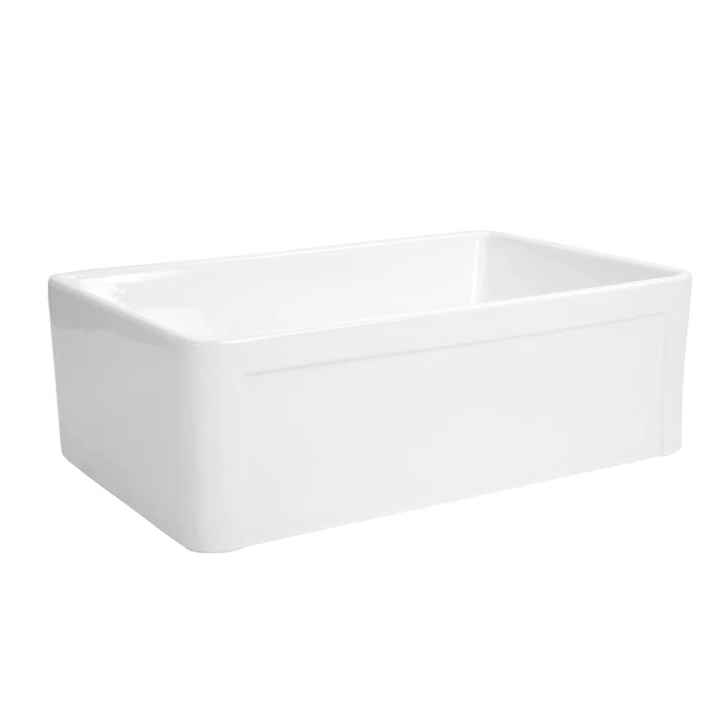 Edgware 30'' W Single Bowl Fireclay Farmhouse Kitchen Sink with 1 Faucet Hole | Wayfair North America