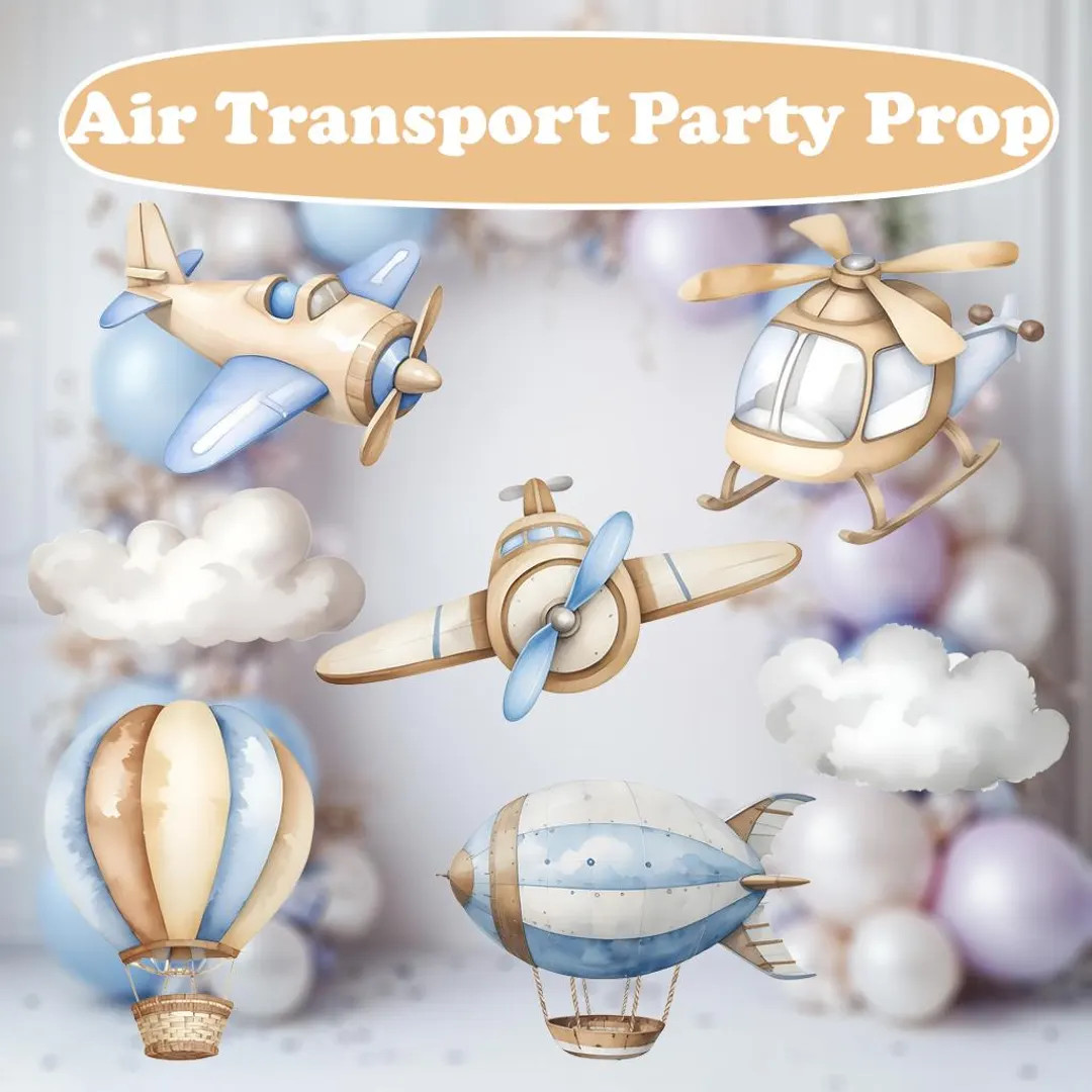 Time Flies, Air Transportation Party Stand up Prop, Pink or Blue Baby Shower, Air Balloon, Airpla... | Etsy (US)