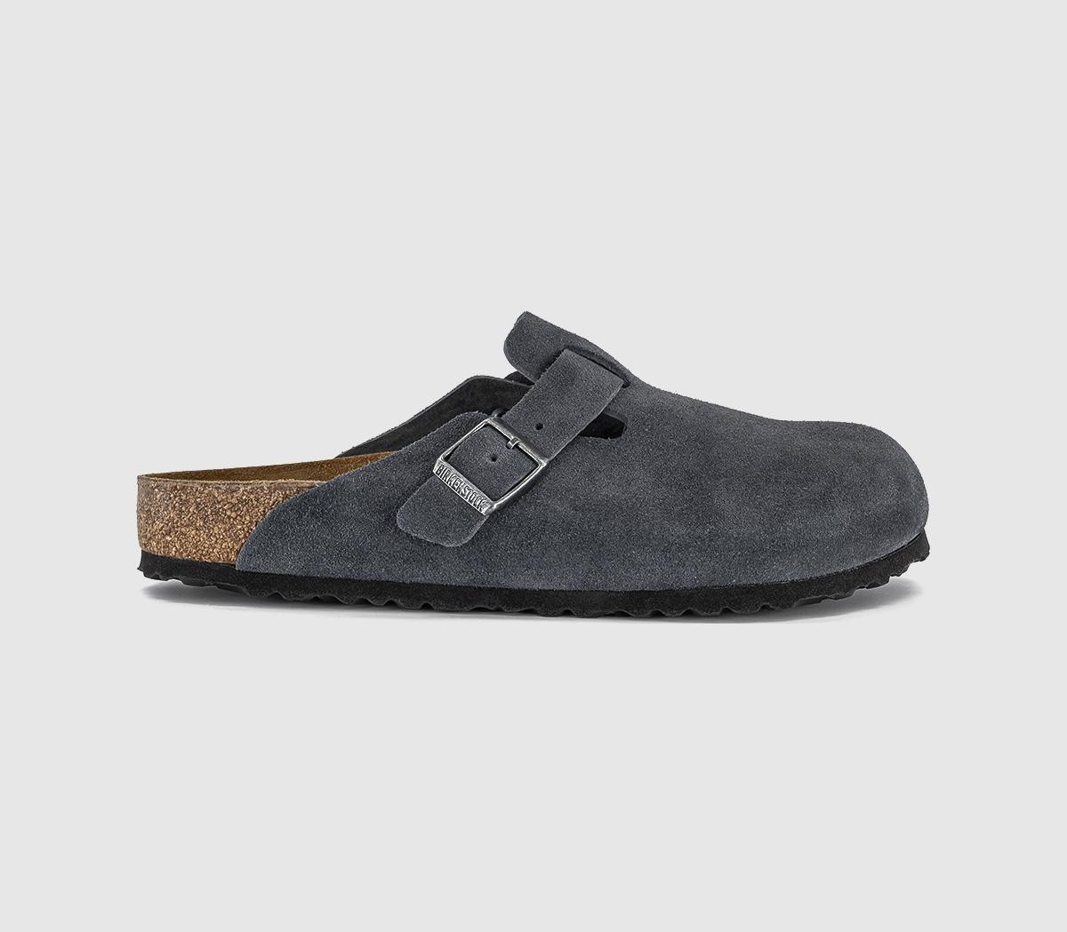 Birkenstock Mens Boston Clogs Charcoal Black, 9.5 | Office Shoes (UK)