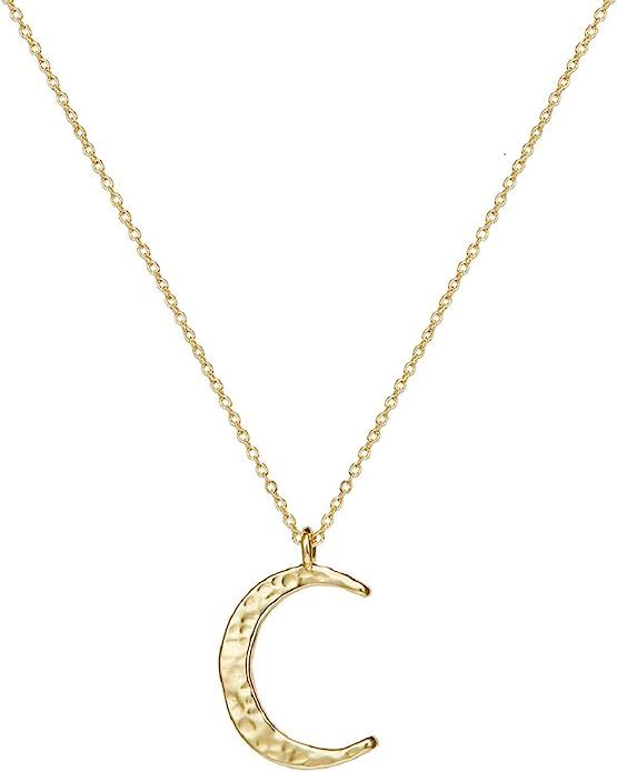 Valloey Rover Tiny Dot Pendant Necklace,Dainty 14K Gold Plated Sterling Silver Round Dot Circle C... | Amazon (US)