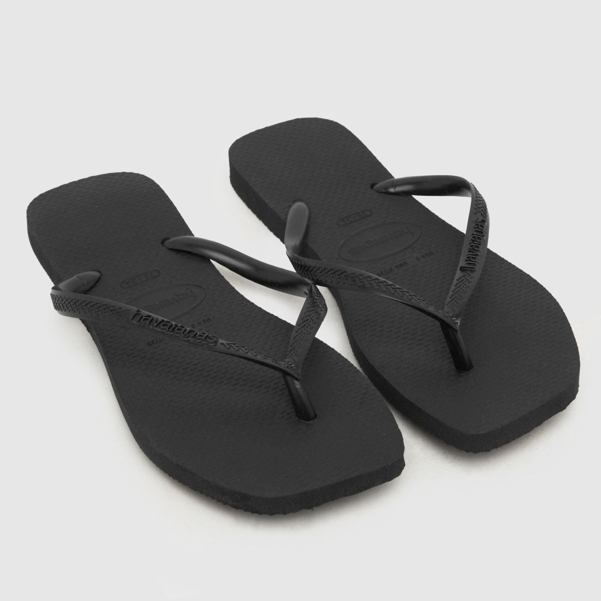 Womens Black Havaianas Slim Square Sandals | schuh | Schuh