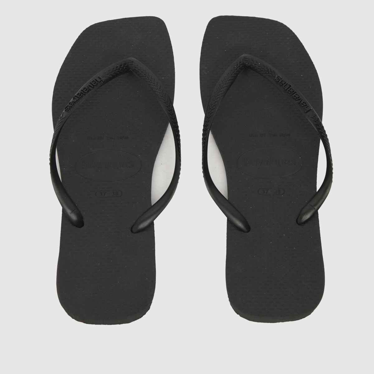 Womens Black Havaianas Slim Square Sandals | schuh | Schuh