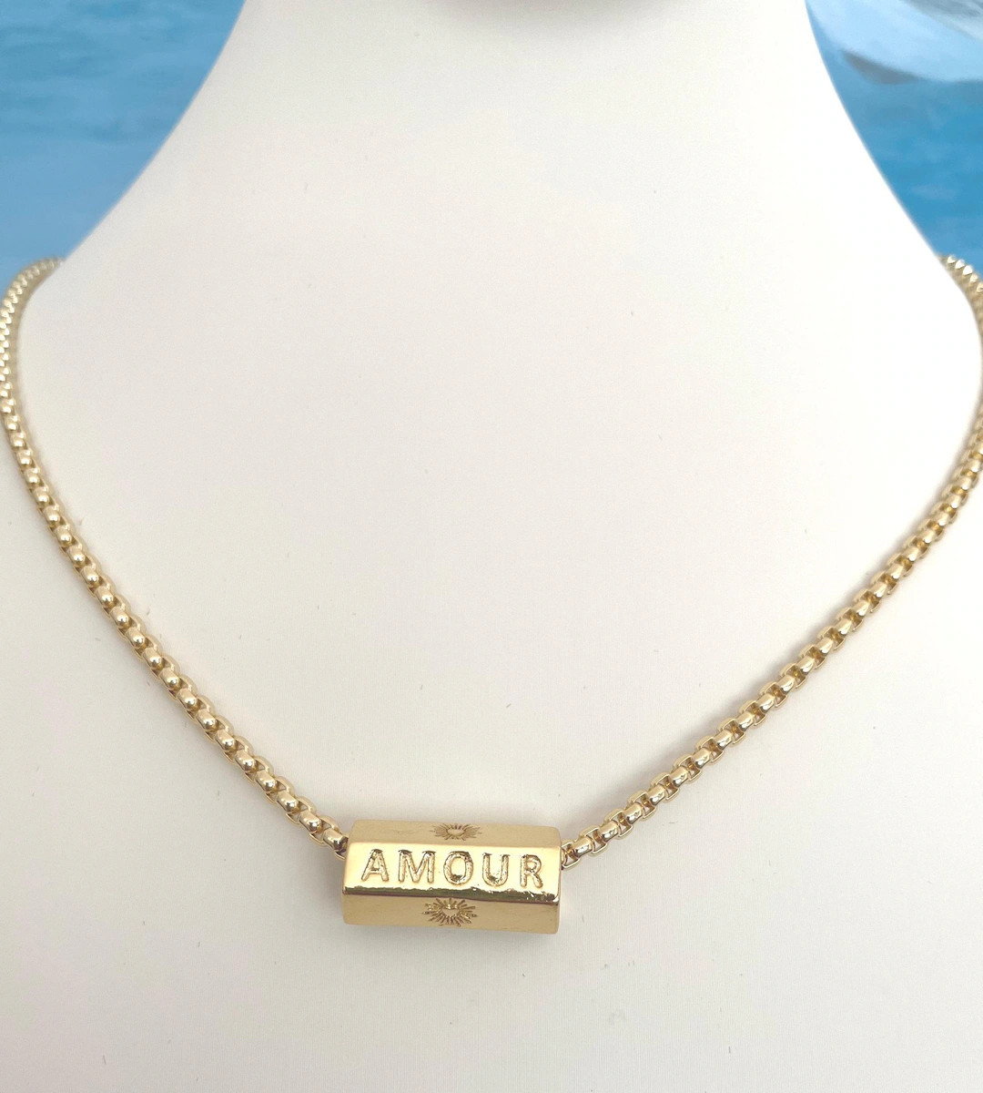 18k Gold Filled Amour Barrel Pendant Necklace - Etsy | Etsy (US)