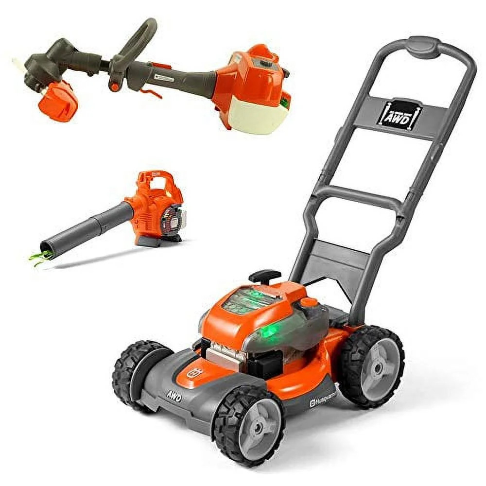 Husqvarna Kids Battery Operated Leaf Blower & Lawn Mower Toy Set, Realistic Operation, Ages 2-5 | Walmart (US)
