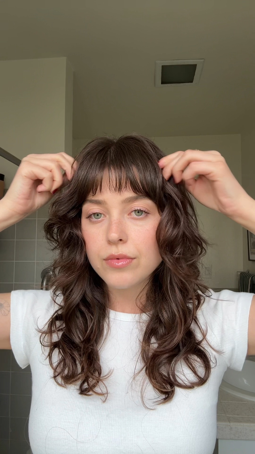 How I style my medium length, shag hair cut with fine textured wavy hair! 

#LTKBeauty