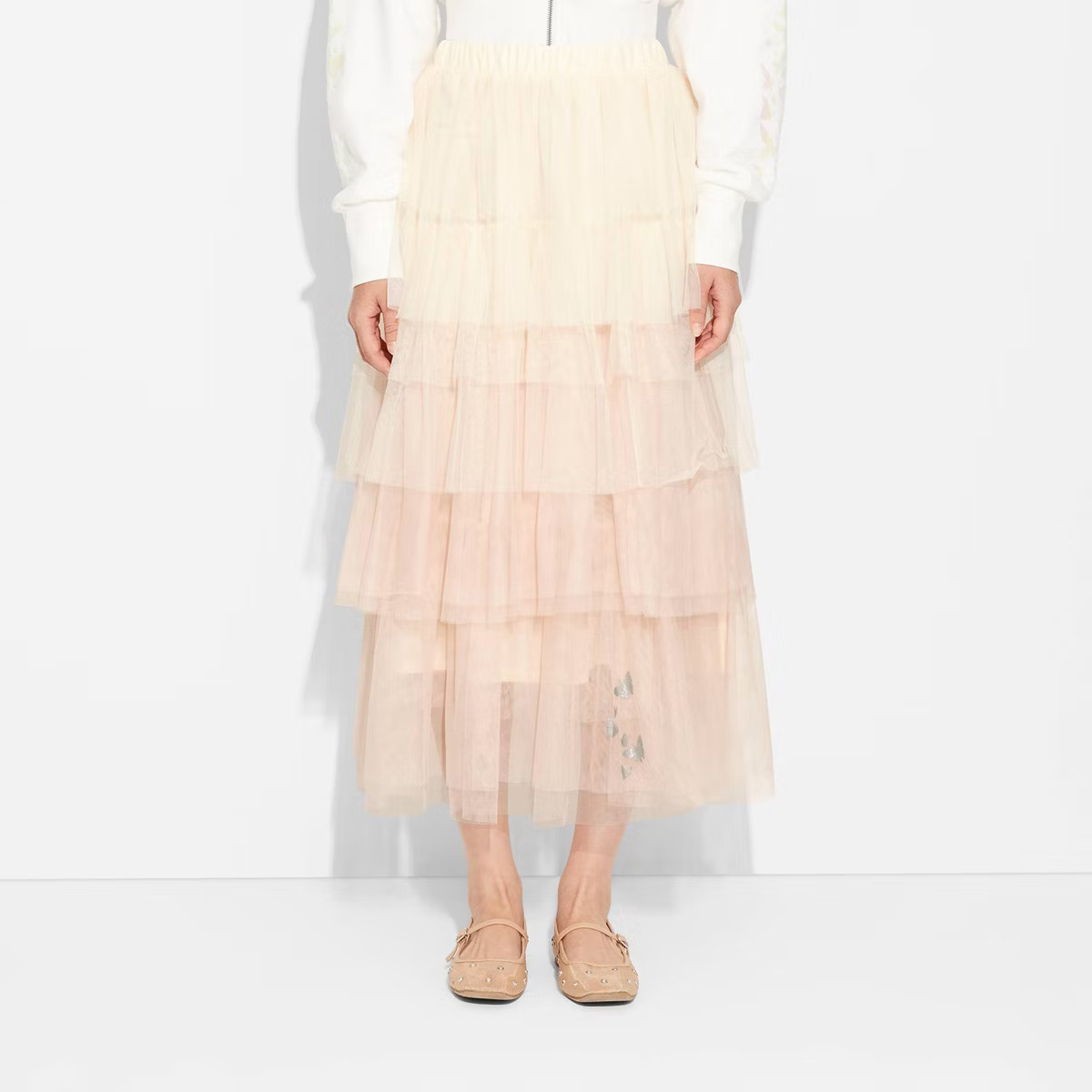 Adult Wicked Tulle Graphic Skirt - Blush | Target