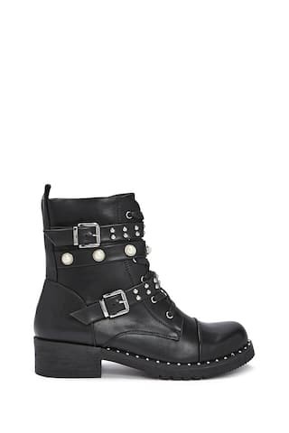 Studded Faux Leather Combat Boots | Forever 21 (US)