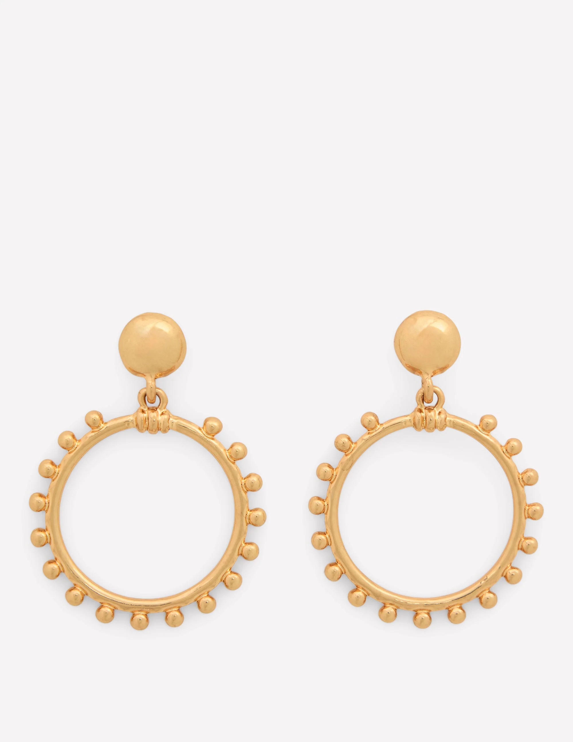 Circle Ring Earrings-Gold | Boden UK