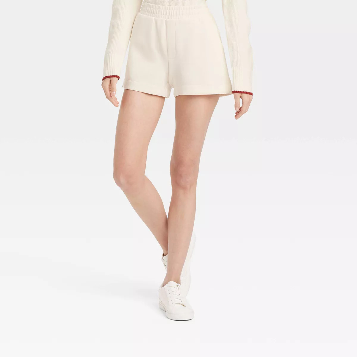 Women's High-Rise Sandwash Pull-On Shorts - A New Day™ Gray XL: Recycled Polyester, Rayon, Span... | Target