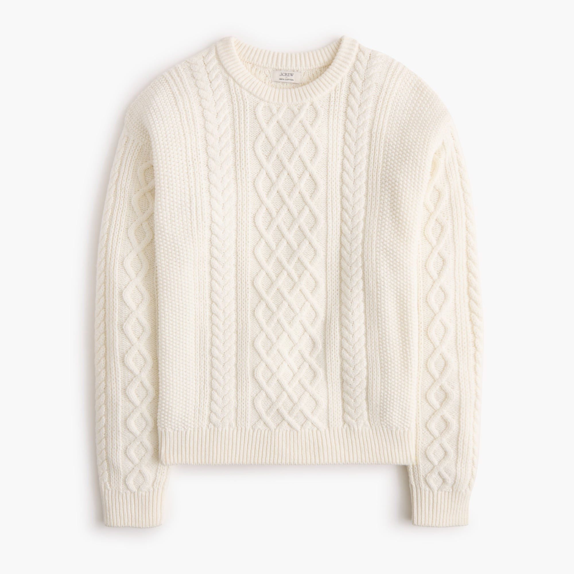 Cable crewneck sweater | J.Crew Factory