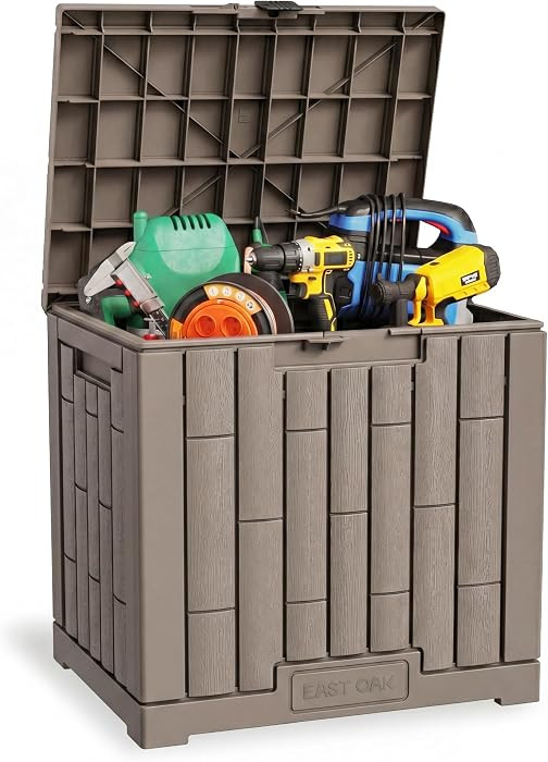 EAST OAK Outdoor Storage Box, 31 Gallon Deck Box, Waterproof Resin Storage Bin for Patio Cushions... | Amazon (US)