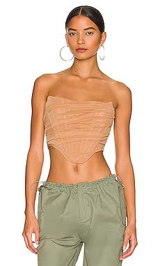 superdown Savannah Corset Top in Nude from Revolve.com | Revolve Clothing (Global)