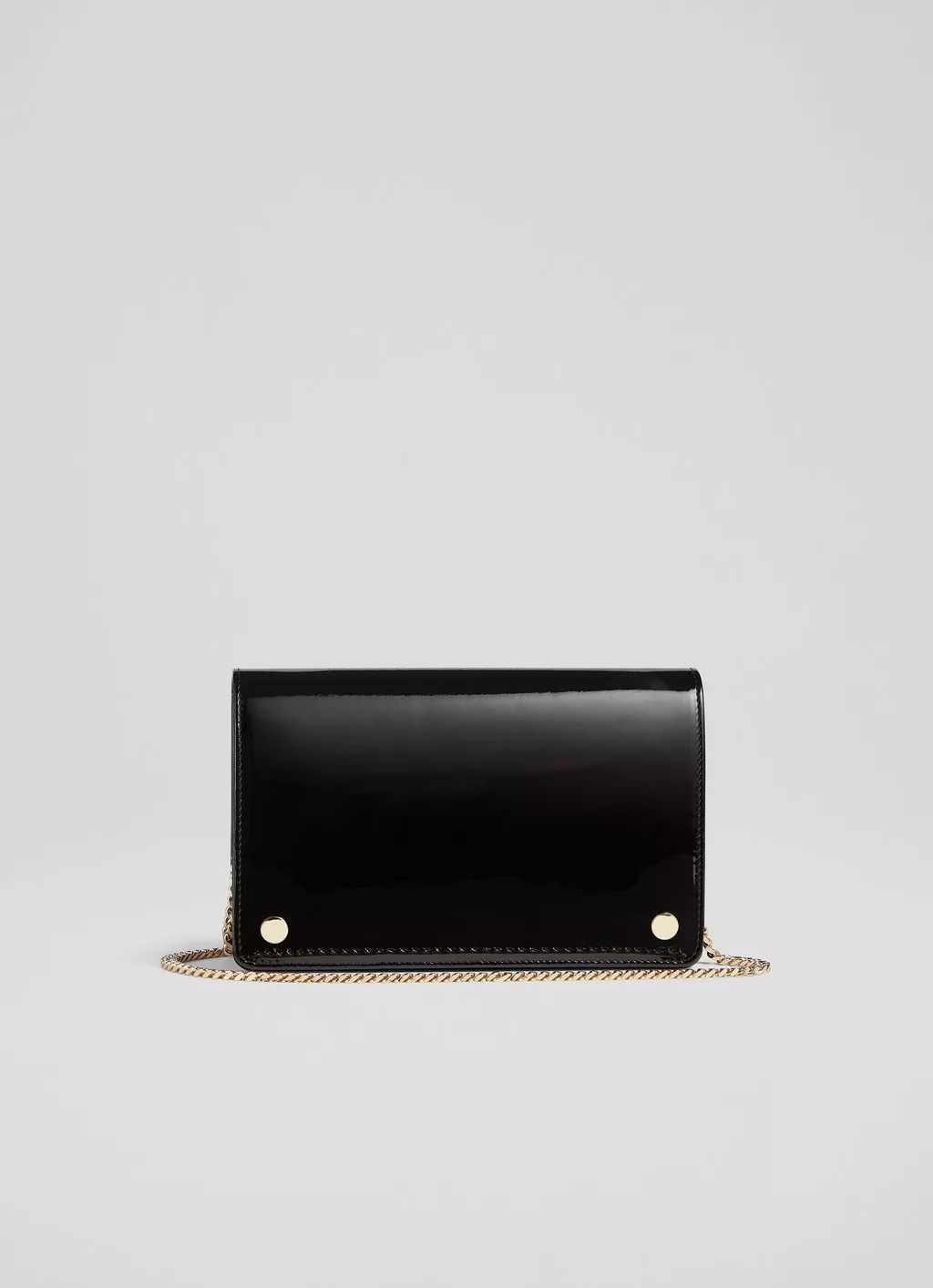 Cici Black Patent Leather Clutch Bag | L.K. Bennett (UK)