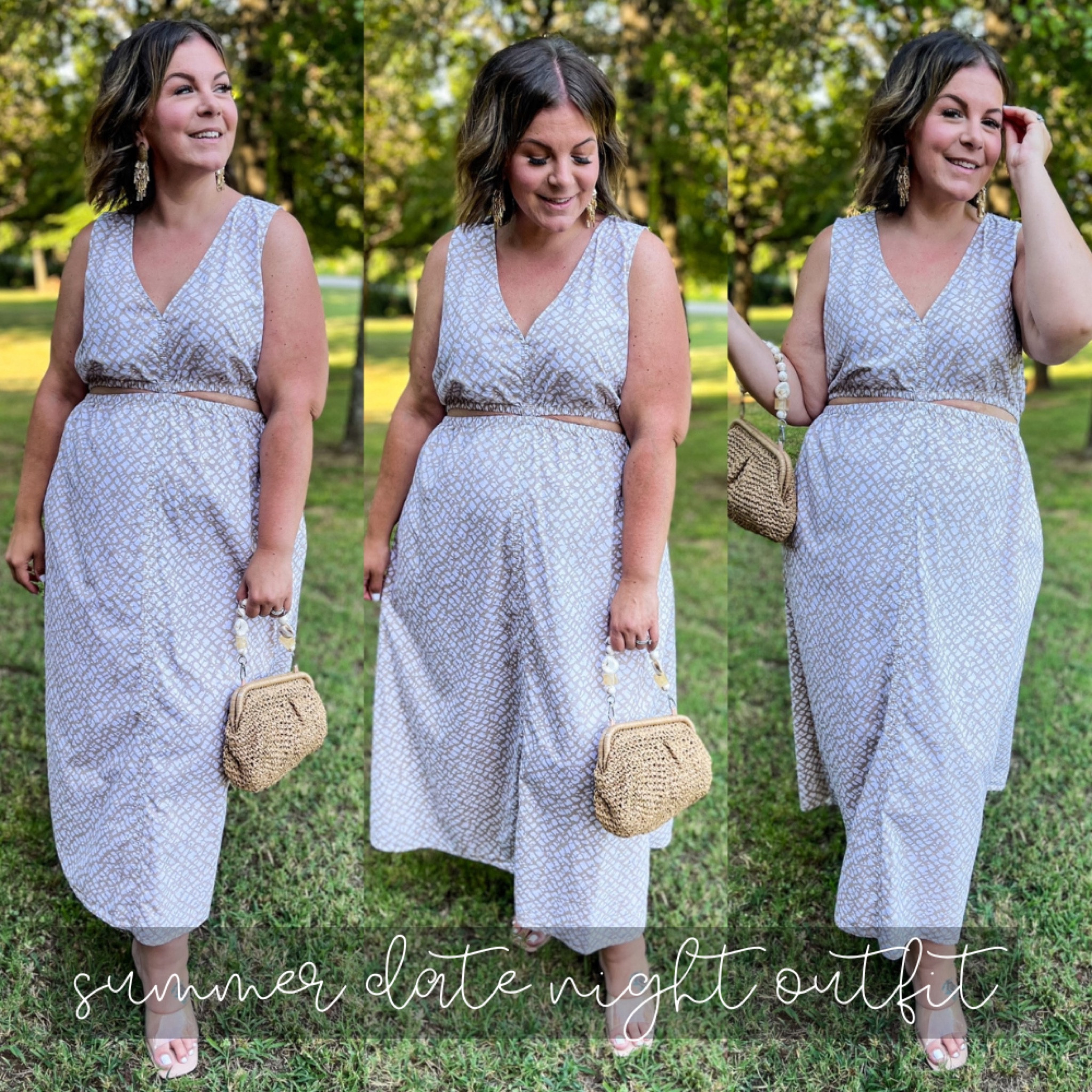 Summer date night outfit! This Target dress has the cutest cutouts that don’t show too much skin if you like to keep it modest. 😊 Wearing size XL in the dress, it comes XS-4X and is $35.00. So pretty for a beach vacation, too! 

Midsize dress, plus size dress, summer maxi dress, pear shaped outfit, curvy outfit 

#LTKMidsize #LTKOver40 #LTKPlusSize