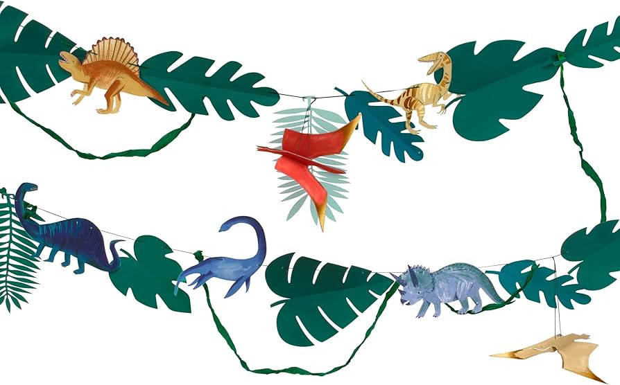 Meri Meri Dinosaur Kingdom Large Garland (Pack of 1) | Amazon (US)