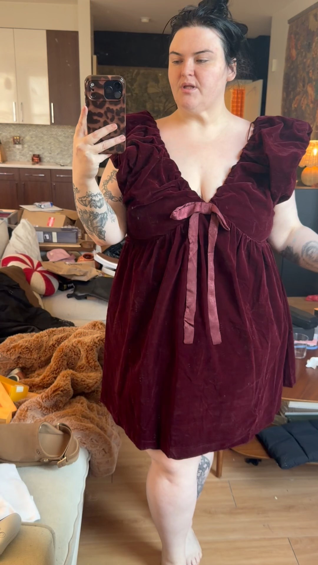 Plus size holiday dress. Wearing size 2X 

#LTKPlusSize #LTKHoliday