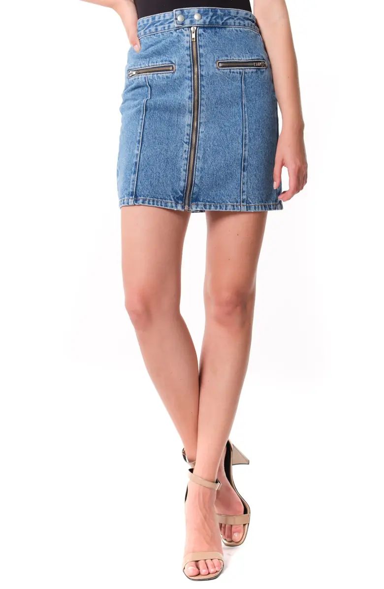 BLANKNYC Zip Detail Denim Miniskirt (London Girl) | Nordstrom | Nordstrom