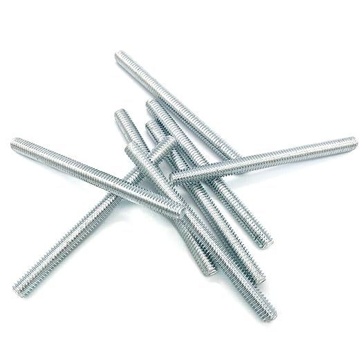 8pcs Silver Zinc Fully All Threaded Rod Carbon Steel Long Thread Screw 5/16x4" for Furniture Gard... | Amazon (US)