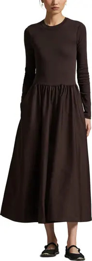 Polo Ralph Lauren Long Sleeve A-Line Dress | Nordstrom | Nordstrom