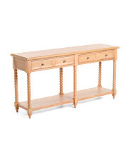 60x16x30.25 Solid Wood Spindle Leg Console Table | Furniture & Lighting | Marshalls | Marshalls