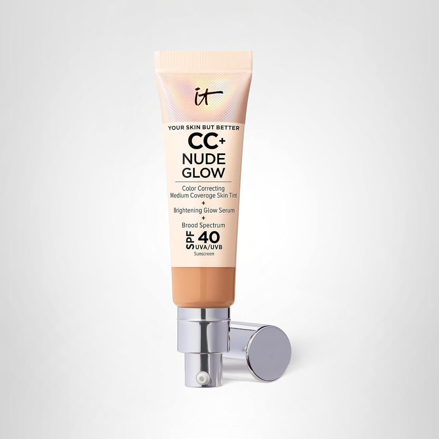 IT Cosmetics CC+ Nude Glow - Medium Coverage Foundation with SPF 40 & Brightening Glow Serum, Lig... | Amazon (US)