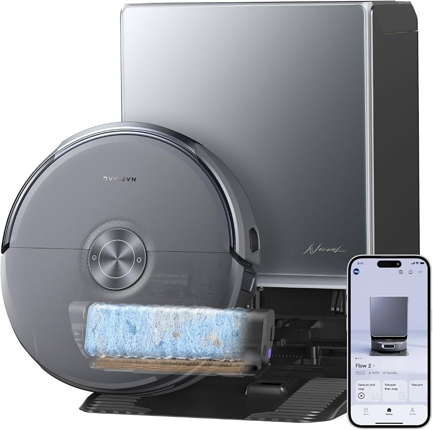 NARWAL Flow 2 Robot Vacuum and Mop Combo, 31,000Pa Suction, FlowWash Self-Cleaning Mop, AI Object... | Amazon (US)