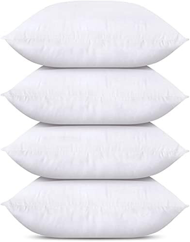 Utopia Bedding Throw Pillows (Set of 4, White), 20 x 20 Inches Pillows for Sofa, Bed and Couch De... | Amazon (US)