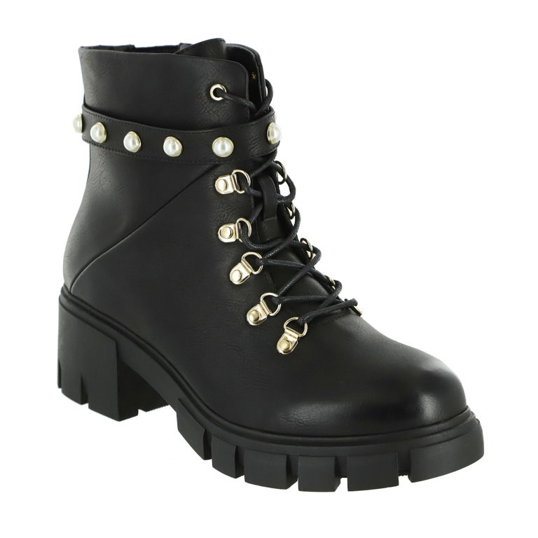 Eloquii Elements Women's Wide Width Embellished Lace Up Boot | Walmart (US)