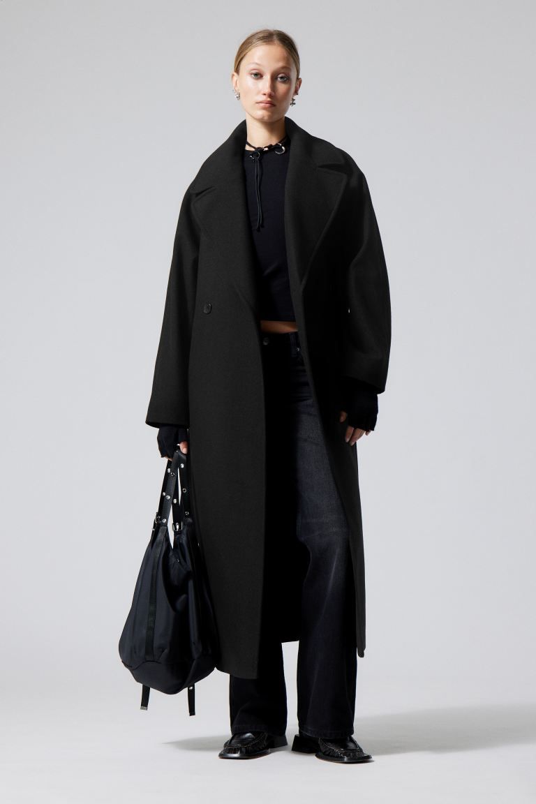 Kia Oversized Wool Blend Coat | H&M (UK, MY, IN, SG, PH, TW, HK)