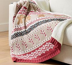 Spice Fair Isle Knit Jacquard Throw | Pottery Barn (US)