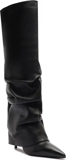 Schutz Mikki Up Cloak Pointed Toe Knee High Boot (Women) | Nordstrom | Nordstrom