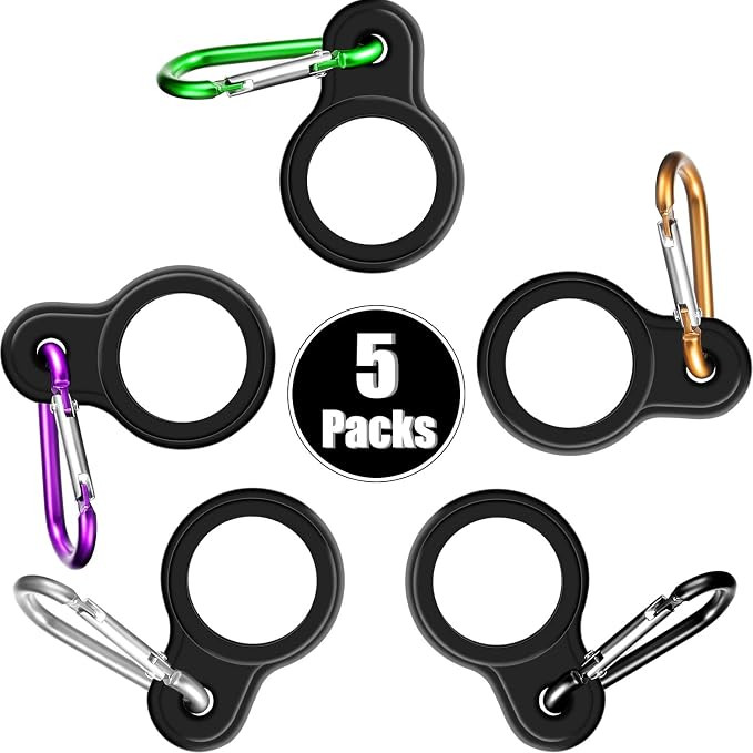 5 Sets Silicone Water Bottle Carrier with 5 Pieces Keychain Clip Key Ring Clip for Outdoor Activi... | Amazon (US)