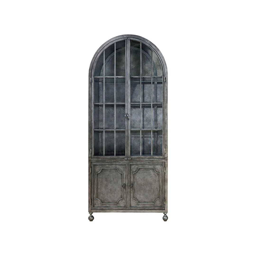 Curated Remix Antiqued Iron Metal Display Cabinet | France and Son