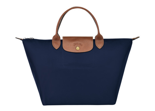 Women's Longchamp Le Pliage Top Handle Bag M in Navy Blue | StockX