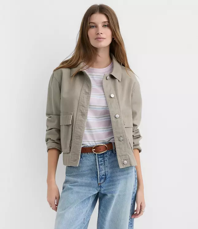 Twill Utility Jacket | LOFT