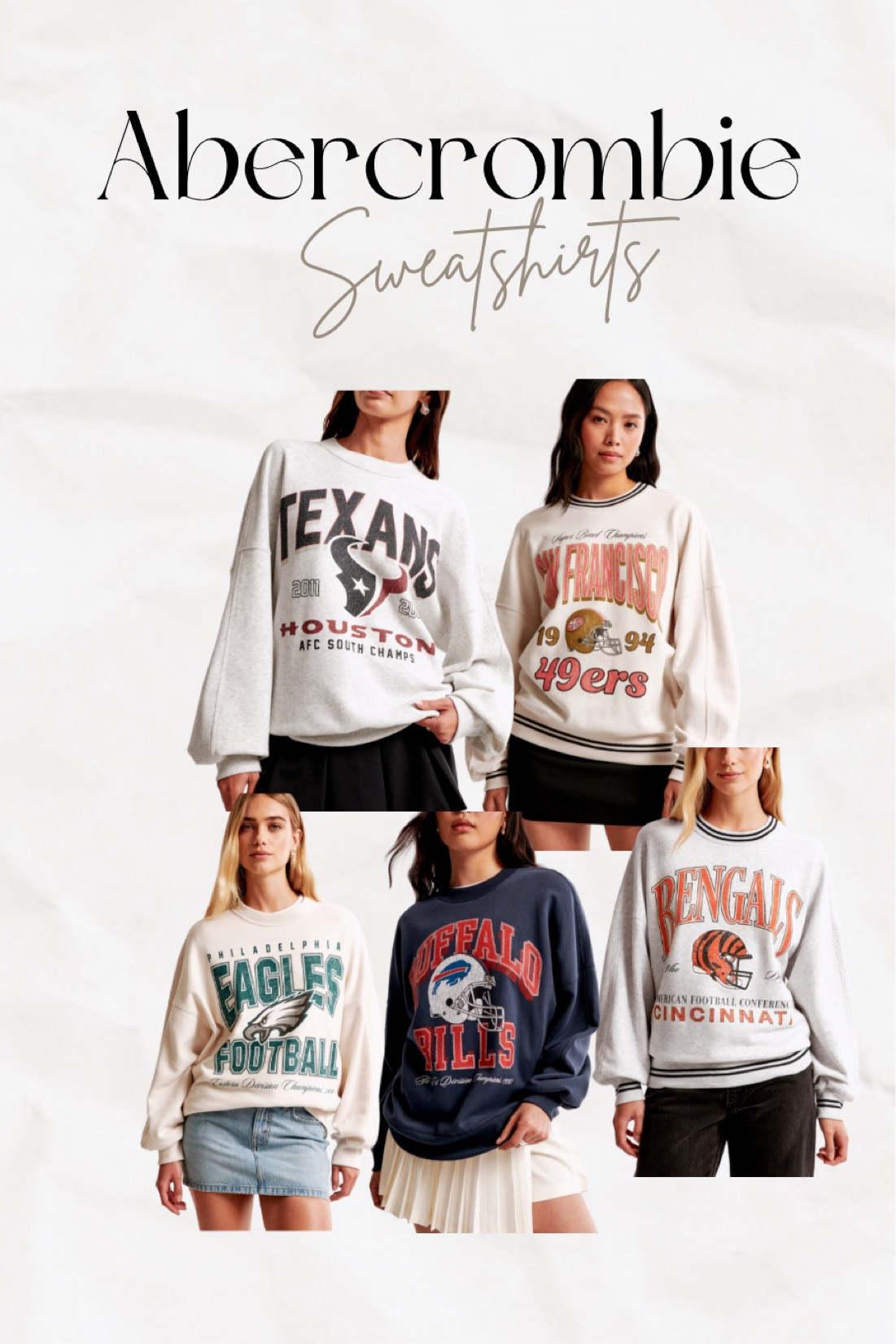 Abercrombie NFL 🏈 Sweatshirts #sundayfunday #nflsweatshirts #sundayfootball

#LTKFindsUnder100 #LTKMens
