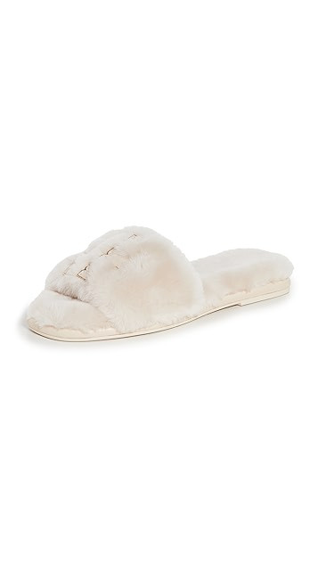 Double T Shearling Slides | Shopbop