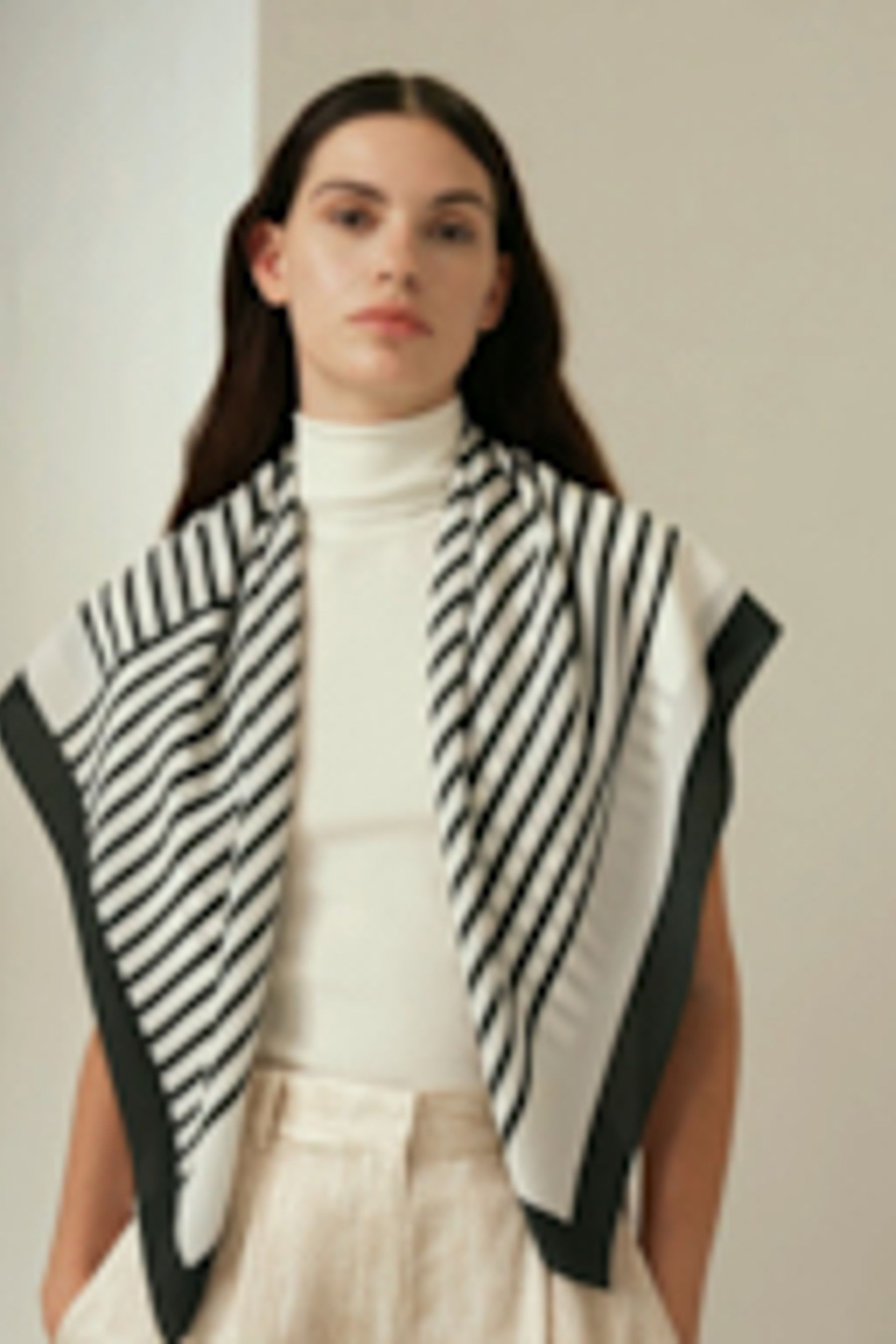 Mid-Century Pattern Silk Scarf | LILYSILK